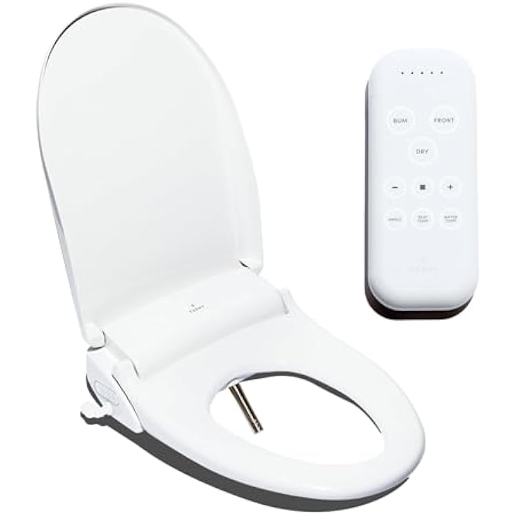 TUSHY Ace 2.0 Elongated Electric Bidet & Heated Seat. Luxury Clean, Seat Sensor & Soft Close Lid, Self-Cleaning Nozzle, Remote Control Water Temp, Pressure Control, Air Drier