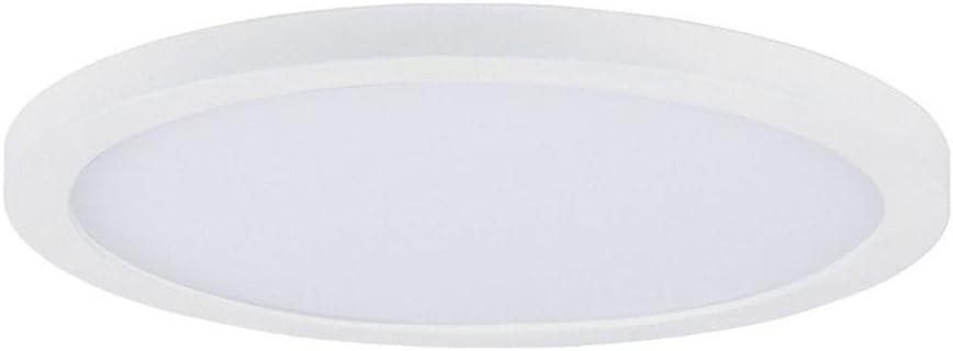 Maxim Chip 30W 2 LED 7 Inch Wide Round Flush Mount with White Finish and White Glass
