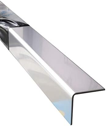 Edge Protection VA 2000 mm 90 Degree Angle Profile 25 x 25 mm Side Inner Dimensions Made of Stainless Steel Blank 1 mm Thick L-Angle Corner Protection Rail