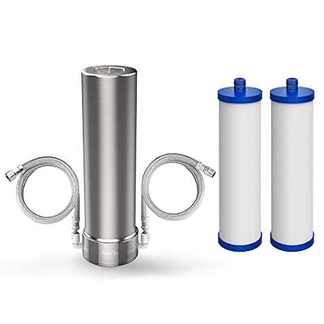 SimPure V7 Under Sink Water Filter System, Bundle,  with Two Extra Replacement Cartridge