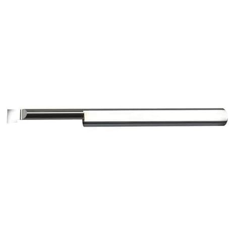 Micro 100 BB-060400 Boring Tool - Right Hand, .070" Min Bore Dia, .400" Max Bore Depth, 1/64" Proj, .0025" Offset, .003" Corner Rad, .003" Radius, 1/8" Shank Dia, 1-1/2" OAL, Uncoated