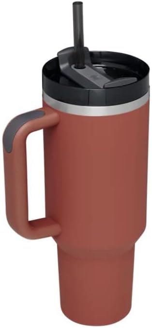 40 Oz Stanley Cup Tumbler with Handle and Straw Lid Insulated Reusable Stainless Steel Water Bottle Travel Mug Iced Coffee Cup (Red)