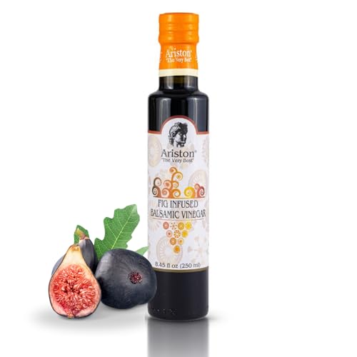 Ariston The Very Best Premium Balsamic Vinegar Barrel Aged, Gourmet Quality, Product of Italy Vegan, Gluten Free, GMO Free, No Added Sugar, All-Natural, 8.45 fl oz 250ml Fig