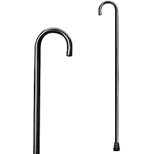 Carex Round Handle Wood Cane - Wooden Walking Cane With Rubber Tip - Fashionable, Traditional Style Walking Stick for Men and Women, 36 Inch Height, 1 Inch Diameter, Black