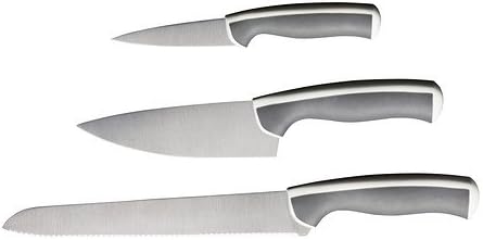 IKEA Andlig – 3-piece knife set, light grey, white