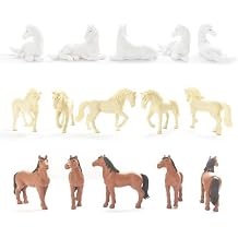 15 Pcs Mini Horses Figures Realistic Plastic Small Horse Figurines Bulk Bronco Toys Miniature Resin Animals Farm Pony Ornament, Party Favors, Hobby Horse Accessories