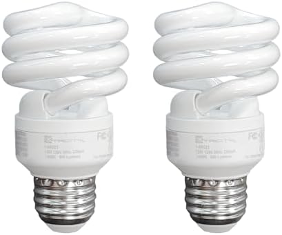 Xtricity Compact Fluorescent Light Bulbs T2 Spiral, E26 Base, 23W 100W Equivalent, 2700k Soft White, 1600 Lumens, CFL, 120V - UL Listed, 2 Pack