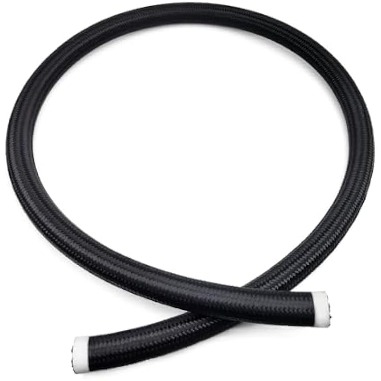 16AN Hose Fuel Line, CPE Rubber Oil Cooling Line,16 Nylon Braided 5 Feet Not for Methanol Fuel, E85, E10