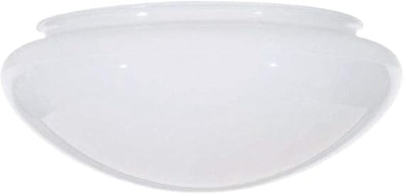 50-331 10" MUSHROOM GLASS - Fitter; 4-9/16 in.; Height; Sprayed Inside White