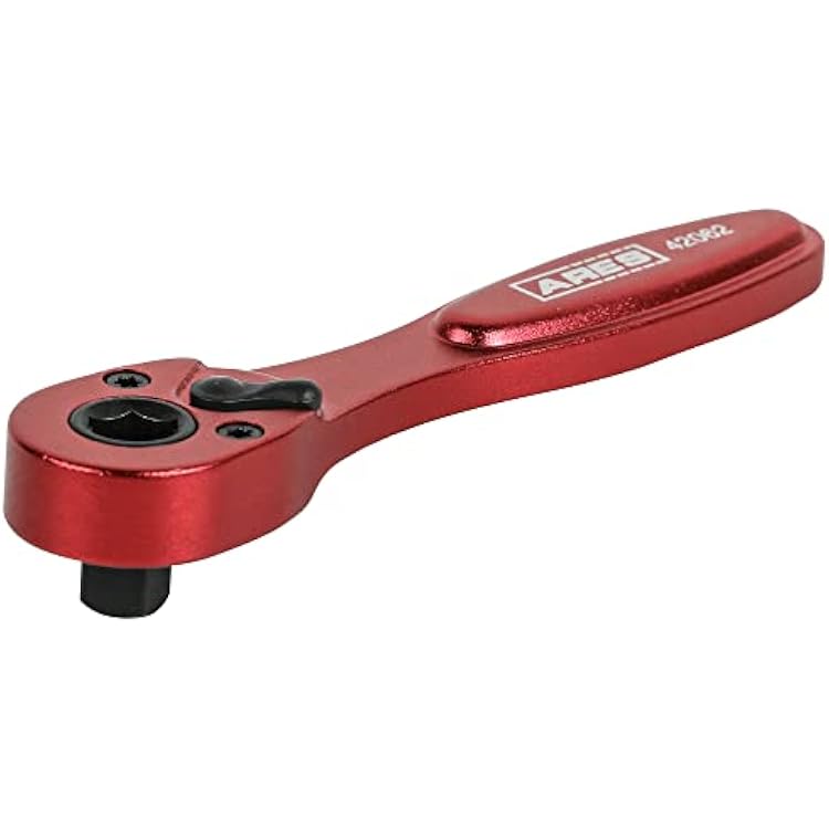 ARES 42062 Dual Drive 14-Inch Drive and 14-Inch Bit 72-Tooth Micro Ratchet 72-Tooth Fine Tooth Gear Compact Size for Tight Spaces Fits in Pocket