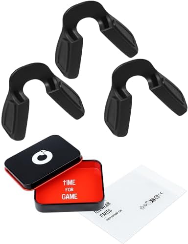 3 Pairs Ultra Soft Silicone Sunglass Nose Pads for Oakley Jawbreaker OO9290, Jawbreaker Asian Fit OO9270, Push-in Anti-Slip Glasses Nose Piece Replacement Kit Black