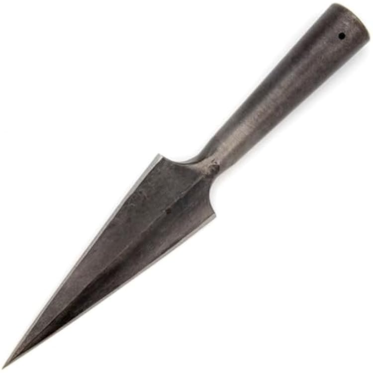 Armory Replicas - Viking Battle Spear Head - Archaic Symbology Textured Hand Forged High Carbon Steel - Versatile Tool for Hunting, Fishing, and Campsite