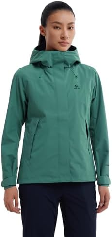 KAILAS Womens Raincoat Outdoor Hardshell Jacket Packable Lightweight Waterproof Hooded Jacket Hiking Travel
