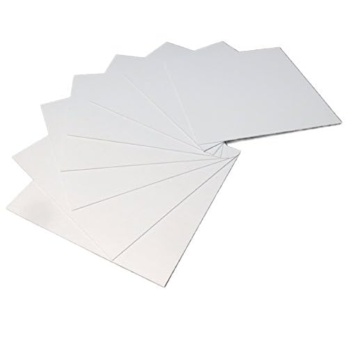 PolyStyrene Sheets - 8 pack, .060 x 12 x 12 White, Ultra-Smooth, 100% Virgin, High Impact PolyStyrene