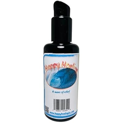 Oil - 4oz Glass Bottle- Alleviate Muscle Tightness -rub happy healing on and Make Your Muscles Smile Again.