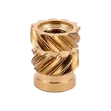 E-Z LOK Threaded Insert for Plastic Straight Flush Brass Thread Inserts 4-40 Pack of 100