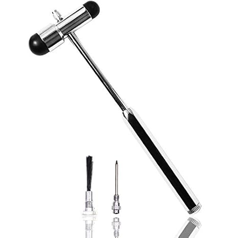 Buck Neurological Hammer, Tromner Reflex Hammer with Needle and Brush, for Neurologic Reflex Diagnosis and Testing