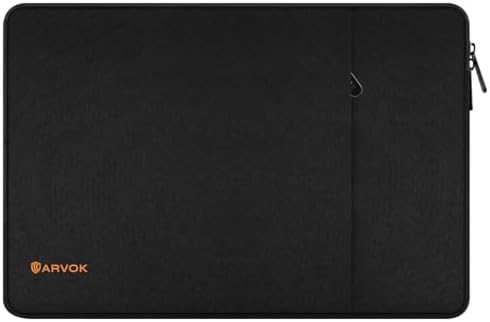 Arvok 15 15.6 16 inch Laptop Sleeve case for MacBook Air 1516 inchMacBook Pro 16 inch, Water-Resistant Protective Portable Laptop Cover Bag for HPDellAsusAcerHuawei, Black