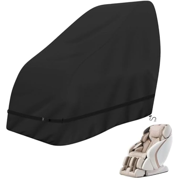 COSHNIBI Massage Chair Cover,Heavy Duty Waterproof and Dustproof Zero Gravity Massage Chair Cover for Most Brands of Full Body Shiatsu,59 x 39 x 55 Inches,Black
