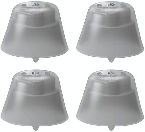 FCS Pack of 4 Click Sleeve for Siemens Signia, A&M, audibene, Audio Service, HearUSA, REXTON, TruHearing RIC and Instant Fit Click CIC/ITC Hearing Instrument. (Vented, Large)