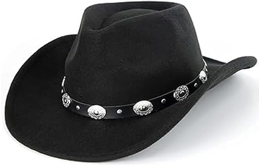Kids Classic Wide-Brim Western Cowboy Hats Cowgirl Felt Fedora for 2-7 T