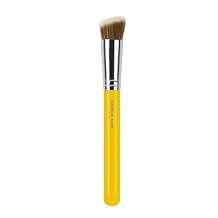 Bdellium Tools Professional Makeup Brush - Studio Series 954 Duo Fiber Slanted Kabuki - With Soft Synthetic Fibers, For Stippling, Buffing, and Blending (Yellow, 1pc)