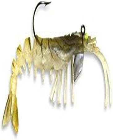 Egret Baits 2 Inch Black/Chartreuse Vudu Shrimp Lure, 2 Pack