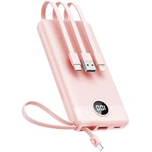 VEEKTOMX Portable Charger Built-in Cables, Power Bank for iPhone, Fast Charge USB C Battery Pack Travel Essentials Powerbank Compatible with iPhone 17/16/15/14, Samsung S25/24