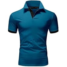 Short Sleeve Shirts for Men Casual T-Shirt with Collar Breathable Summer Polo Shirt Casual