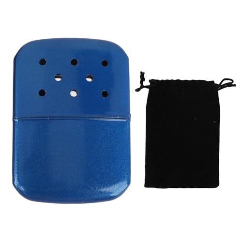 Metal Refillable Hand Warmer, 12 Hour Portable Aluminum, Fast Heating for Camping Fishing, Long Lasting, Easy Filling with Catalytic Inflamer