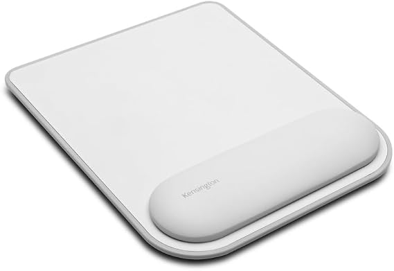 Kensington Mouse Pad ErgoSoft Wrist Support for Home Office, Gray - Mouse pad Gel padded Anti-Slip padding helps Wrist alignment, Certified for Safety and Compliance