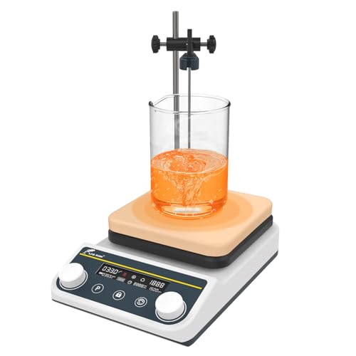LAB FISH 8L Magnetic Stirrer Hot Plate 310C 590F Digital Heated Stir Mixer 50-1500rpm Forward & Reverse Timing Function