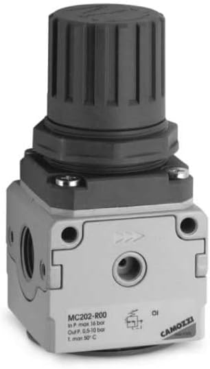 CAMOZZI MC238-R00 0.5 to 10 BAR, 3/8 INCH, Pressure Regulator, SELF Relieving