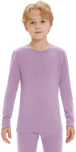 Iguana Unisex Kids 100% Merino Wool Base Layer Top Thermal Underwear Shirt for Girls and Boys