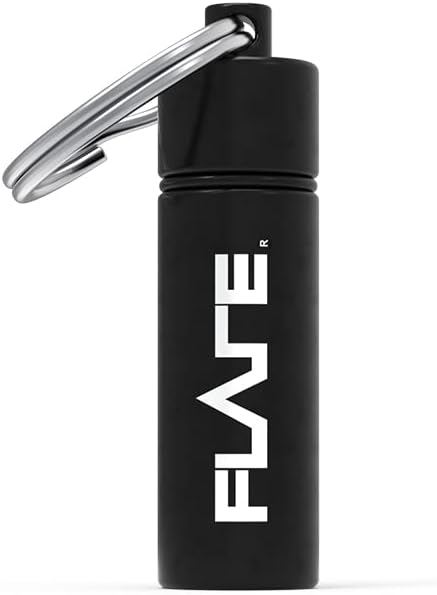 FLARE AUDIO Capsule Black - Tough Lightweight Aluminium, Water-proof, Keychain