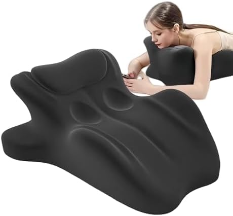 27° Intimacy Pillow for Couples - Memory Foam Wedge for Enhanced Comfort & Connection | Ergonomic Love Pillow |Easy to Clean Cover,Black