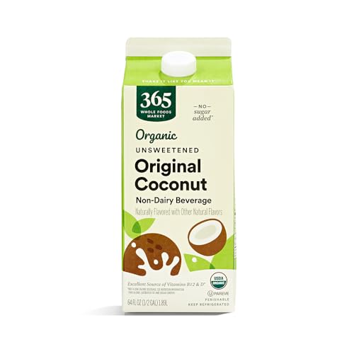 365 by Whole Foods Market, Organic Unsweetened Original Coconut milk Beverage, 64 fl oz