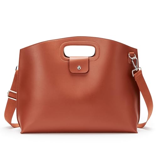 KALIDI Messenger Bag 16 Inch Slim Laptop Vegan Leather Briefcase Crossbody Tote for 15.6 Notebook Business Work Office Bag