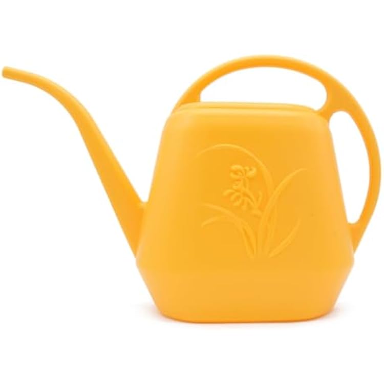 Plastic Watering Can - Orange Color - 1 Gallon