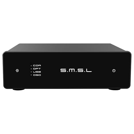 SMSL D1 Hi-Res Audio Dac Rohm BD34352EKV chip Touch Control RCA ouput 768kHz/32bit DSD512 THD+N 0.00038%, Audio DAC Dual USB/Optical/Coaxial Input SNR126dB for Phone/pad/PC/TV/DVD Home Desktop DAC