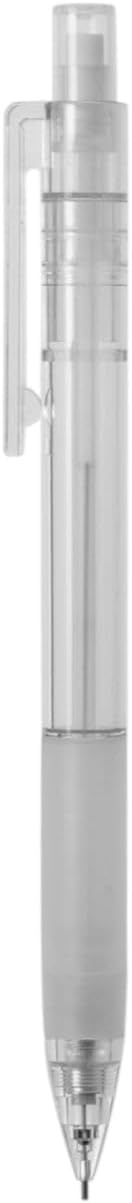 MUJI 76007388 Polycarbonate Mechanical Pencil, 0.6 x 5.7 inches 15 x 145.4 mm, Lead Diameter 0.02 inches 0.5 mm, Rubber Grip Included