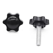 10 Pieces 1/4''-20-1'' Thread Knob Plastic Star Shaped Nut Clamping Male Handle Tightening Screw Knobs for Replacing Umbrella Base