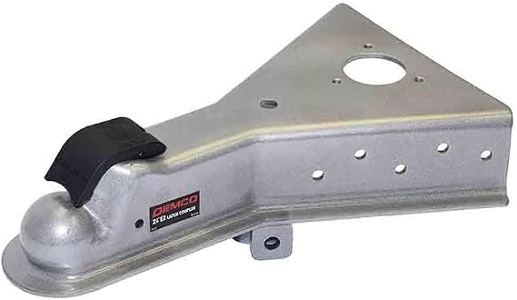 Demco Heavy Duty A-Frame Coupler 2-5/16"" Bolt-on 21,000 lbs Capacity EZ-Latch Includes Chain Hooks (16680-52), Silver