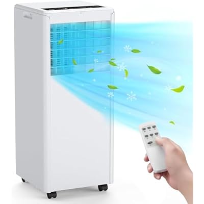 Acekool 8000 BTUs Portable Air Conditioner, Air Conditioners 3-in-1 Cooling, Fan & Dehumidifier for Up to 350 Sq.Ft, Remote Control, 24H Timer, Smart Sleep Mode, Floor AC Units, LED Display