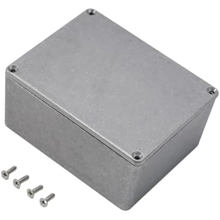 Die-Cast Aluminum Project Box Electronic Enclosure Metal Instrument Case Housing with IP54 Protection Multiple Sizes Silver 2Mm Thickness1590C120x94.5x50mm