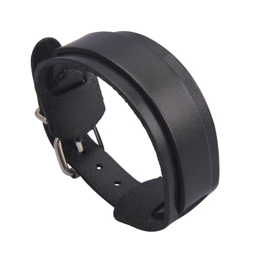 GelConnie Leather Cuff Bracelet Punk Braided Bracelets Rock Leather Wristbands Faux Mens Leather Bracelet Gothic Viking Bangle Adjustable Wrap Bracelet for Women,Men