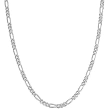 Tiara Sterling Silver Italian Inspired 4mm Figaro Link Chain Necklace