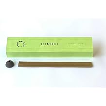 CHIE - HINOKI Japanese Style Incense 30 Sticks with Incense Holder, Nippon Kodo