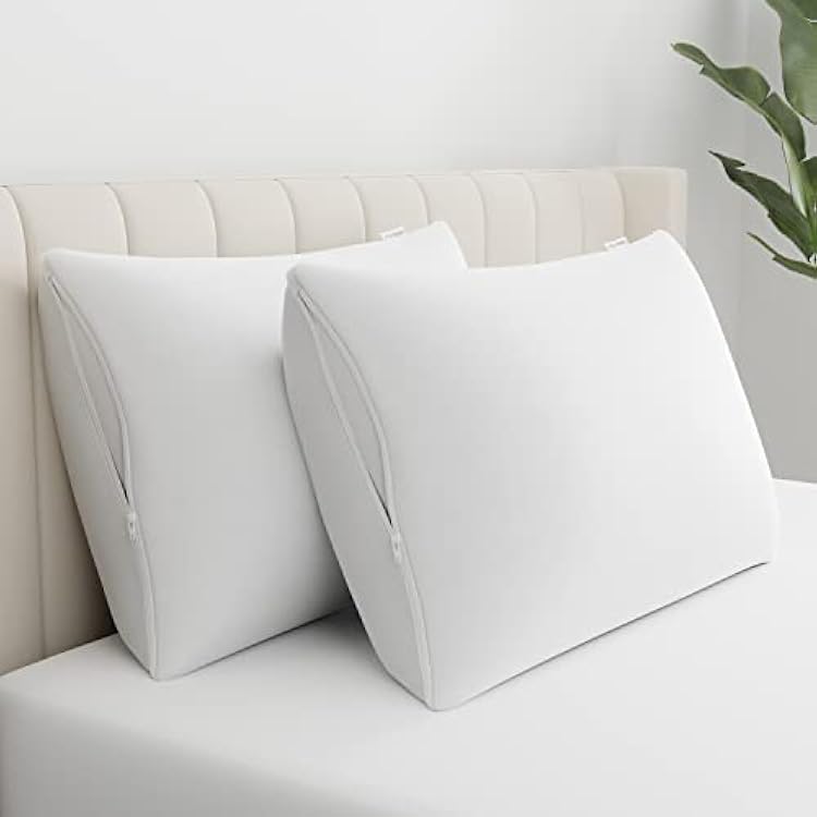 AllerEase Cotton Fresh Allergy Defense Hypoallergenic Odor Neutralizing Soft 100% Cotton Fabric Machine Washable Durable Zippered Pillow Protector, King Size, 4 Pack, White