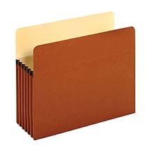 Pendaflex Expanding File Pockets, Letter Size, 5.25" Expansion, Reinforced with DuPontTM Tyvek Material, Redrope, 10 per Box (1534G-OX)